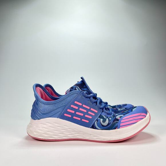 Athletic Works Blue Pink Mesh Running Sneakers Lightweight Shoes Youth Size 2 - Picture 1 of 9